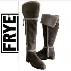 Frye Tamara Over the Knee (OTK) boots in "smoke," size 8.5